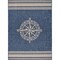 Laddha Home Designs 5.25' x 7' Navy and Beige Nautical Navigation Rectangular Outdoor Area Throw Rug
